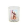Veilleuse blanche avec autocollant de saint 20/24, H. 6,5 cm, Ø 5 cm ( VO 5).