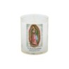Veilleuse blanche avec autocollant de saint 20/24, H. 6,5 cm, Ø 5 cm ( VO 5).