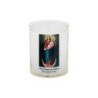 Veilleuse blanche avec autocollant de saint 20/24, H. 6,5 cm, Ø 5 cm ( VO 5).