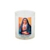 Veilleuse blanche avec autocollant de saint 20/24, H. 6,5 cm, Ø 5 cm ( VO 5).