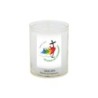 Veilleuse blanche avec autocollant de saint 20/24, H. 6,5 cm, Ø 5 cm ( VO 5).