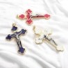 Croix baroque doree- emaillee plusieurs couleurs - Hauteur 8 cm--