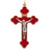 Croix baroque doree- emaillee plusieurs couleurs - Hauteur 8 cm--