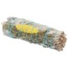 Sauge blanche naturelle (Salvia apiana) fagot de fumigation avec fleurs d´environ 11 cm / 30 g. Differentes fleurs