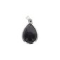 Pendentif en forme de goutte avec pierre, H. 2.5 cm. Differentes pierres.