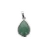Pendentif en forme de goutte avec pierre, H. 2.5 cm. Differentes pierres.