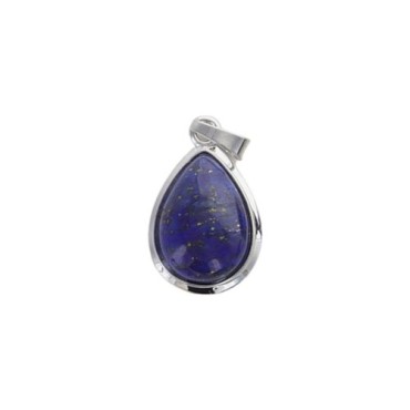 Pendentif en forme de goutte avec pierre, H. 2.5 cm. Differentes pierres.