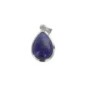 Pendentif goutte en pierre naturelle ou synthétique, H 2,5 cm