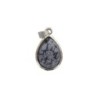 Pendentif en forme de goutte avec pierre, H. 2.5 cm. Differentes pierres.