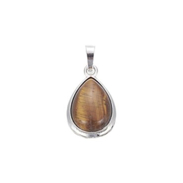 Pendentif en forme de goutte avec pierre, H. 2.5 cm. Differentes pierres.