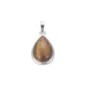 Pendentif goutte en pierre naturelle ou synthétique, H 2,5 cm