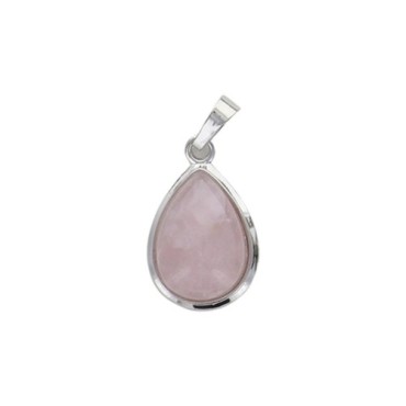 Pendentif en forme de goutte avec pierre, H. 2.5 cm. Differentes pierres.