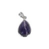 Pendentif en forme de goutte avec pierre, H. 2.5 cm. Differentes pierres.