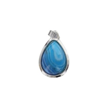 Pendentif en forme de goutte avec pierre, H. 2.5 cm. Differentes pierres.