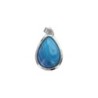 Pendentif en forme de goutte avec pierre, H. 2.5 cm. Differentes pierres.