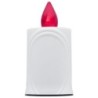 Lumignon blanc a piles H. 10 cm, plusieurs saints..
