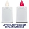 Lumignon blanc a piles H. 10 cm, plusieurs saints..