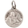 Médaille moulée ou frappée en métal couleur argentée Ø 1.5 cm. Plusieurs saints..