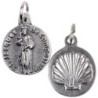 Médaille moulée ou frappée en métal couleur argentée Ø 1.5 cm. Plusieurs saints..