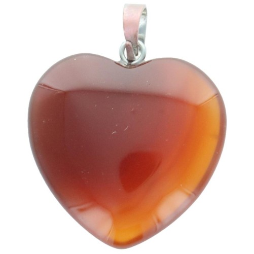 Pendentif en pierre en forme de coeur- H- 2-5 cm- Differentes pierres-