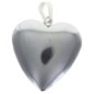Pendentif en pierre en forme de coeur- H- 2-5 cm- Differentes pierres-
