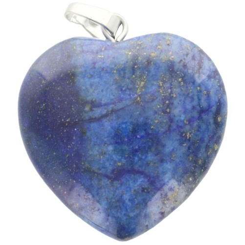 Pendentif en pierre en forme de coeur- H- 2-5 cm- Differentes pierres-