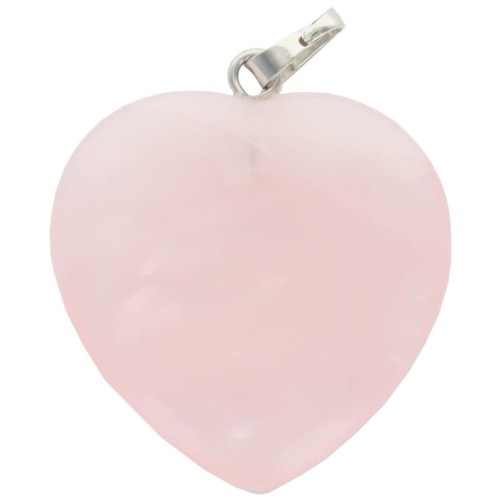 Pendentif en pierre en forme de coeur- H- 2-5 cm- Differentes pierres-