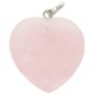 Pendentif en pierre en forme de coeur- H- 2-5 cm- Differentes pierres-