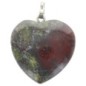 Pendentif en pierre en forme de coeur- H- 2-5 cm- Differentes pierres-
