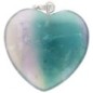 Pendentif en pierre en forme de coeur- H- 2-5 cm- Differentes pierres-
