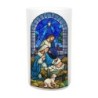 Photophore led en verre avec image des saints- diam- 7 cm- H- 12 cm -fourni sans piles 3 x AAA---