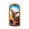 Photophore led en verre avec image des saints- diam- 7 cm- H- 12 cm -fourni sans piles 3 x AAA---