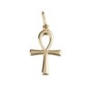 Croix de vie en plaqué or (clé égyptienne) – H. 2 cm. Livrée en boîte..