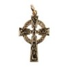 Croix de cou celte en plaqué or – H. 2,6 cm. Livrée en boîte..
