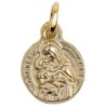 Médaille moulée en métal couleur dorée Ø 1.2 cm, Plusieurs Saints.