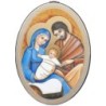 Icône ovale en bois, image dorée collée, H. 15 cm, ép. 1 cm, différents modèles