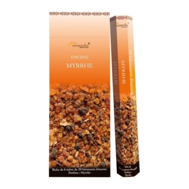 Bo-îte de 6 tubes Aromatika de 20 batônnets d'encens roulés à la main "Massala"  100% naturel (20 grammes)