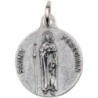 Medaille moulee ou frappee en metal couleur argentee Ø 1.8 cm. Plusieurs saints.