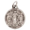 Medaille moulee ou frappee en metal couleur argentee Ø 1.8 cm. Plusieurs saints.