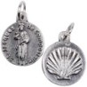 Medaille moulee ou frappee en metal couleur argentee Ø 1.8 cm. Plusieurs saints.