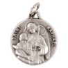Medaille moulee ou frappee en metal couleur argentee Ø 1.8 cm. Plusieurs saints.