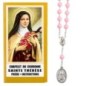 Chapelet de dévotion de sainte Thérèse avec notice explicative, livre en sachet individuel..