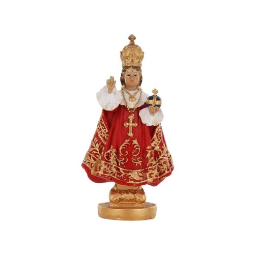 Statue de l’Enfant Jésus de Prague en résine peinte à la main.
