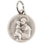 Médaille moulée ou frappée en métal couleur argentée Ø 1.5 cm. Plusieurs saints..