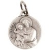 Médaille moulée ou frappée en métal couleur argentée Ø 1.5 cm. Plusieurs saints..