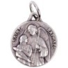 Médaille moulée ou frappée en métal couleur argentée Ø 1.5 cm. Plusieurs saints..