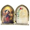 Diptyque en plastique couleurs assorties a poser H.6.5x10 cm avec image, plusieurs saints