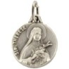 Médaille moulée ou frappée en métal couleur argentée Ø 1.5 cm. Plusieurs saints..