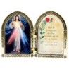 Diptyque en plastique couleurs assorties a poser H.6.5x10 cm avec image, plusieurs saints
