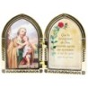 Diptyque en plastique couleurs assorties a poser H.6.5x10 cm avec image, plusieurs saints